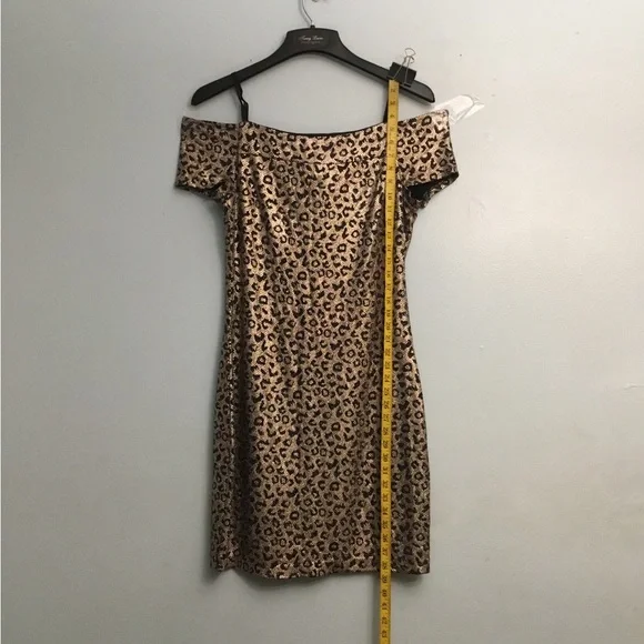 GUESS Tan Bodycon Mini Dress for Night Out - Picture 4 of 15